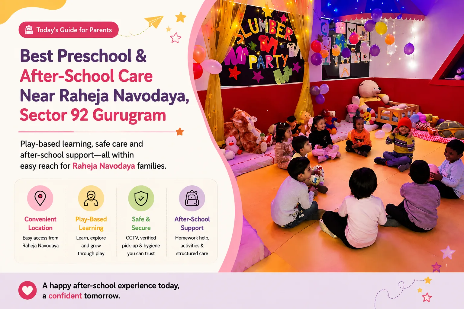 Children enjoying a group activity during structured care at Red Butterfly Play School, Sector 89, Gurugram