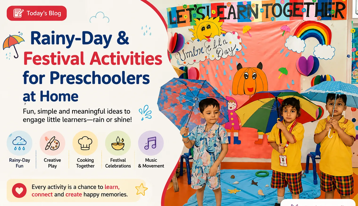 A child engaged in a colourful art and craft activity at Red Butterfly Play School, Sector 89, Gurugram