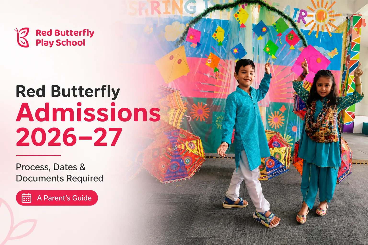 Parents and admissions team discussing the 2026-27 admission process at Red Butterfly Play School & Day Care, Sector 89, Gurugram