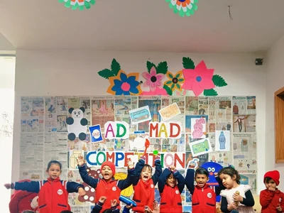 Children cheering during an After School Care Ad-Mad Competition activity